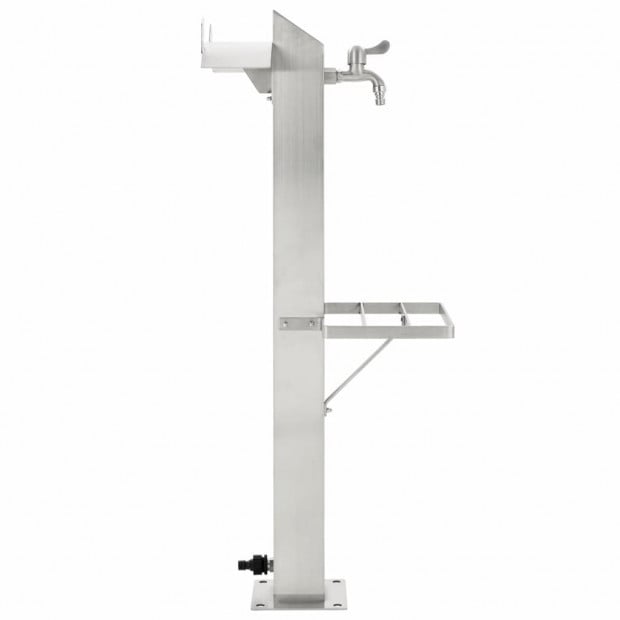 Garden Water Column Stainless Steel Square 95 Cm Image 2