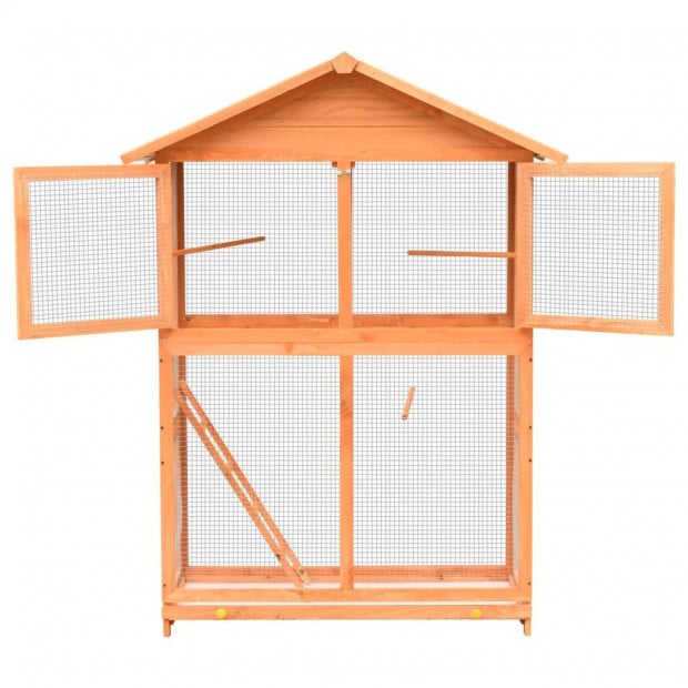 Bird Cage Solid Pine & Fir Wood 120x60x168 Cm Image 3