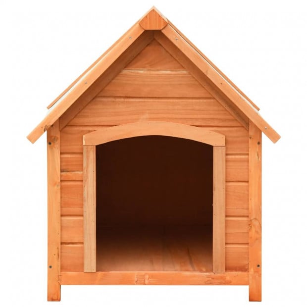 Dog House Solid Pine & Fir Wood 72x85x82 Cm Image 3