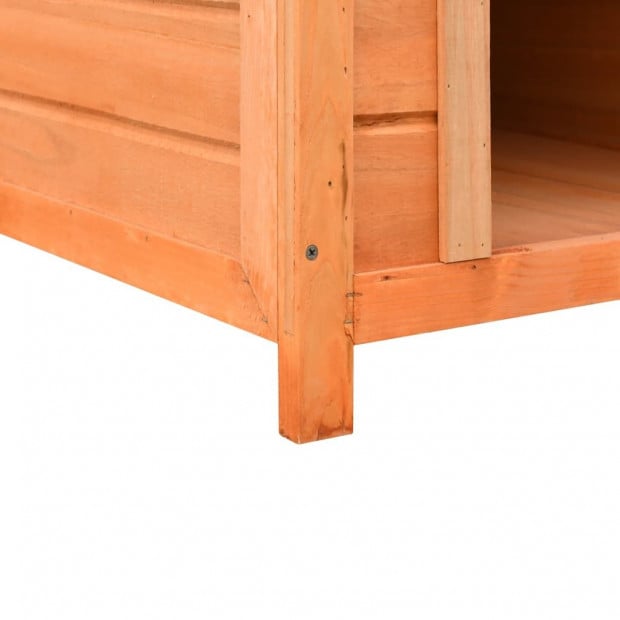 Dog House Solid Pine & Fir Wood 72x85x82 Cm Image 6
