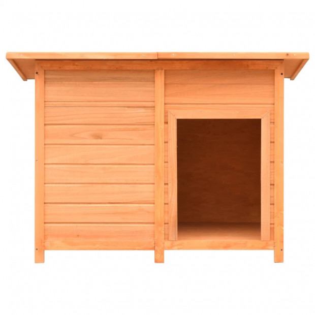 Dog Cage Solid Pine & Fir Wood 120x77x86 Cm Image 2