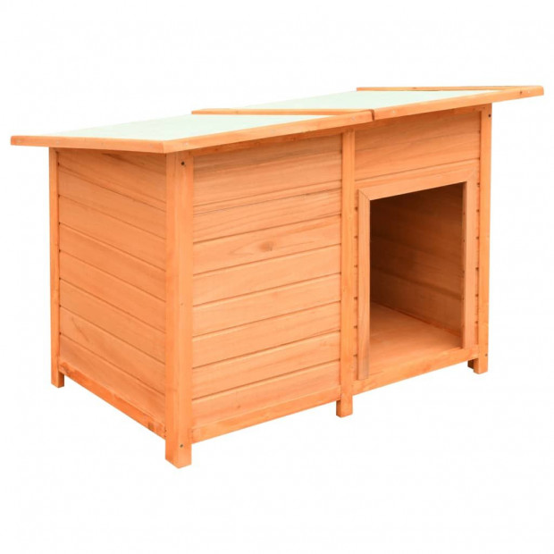Dog Cage Solid Pine & Fir Wood 120x77x86 Cm Image 5