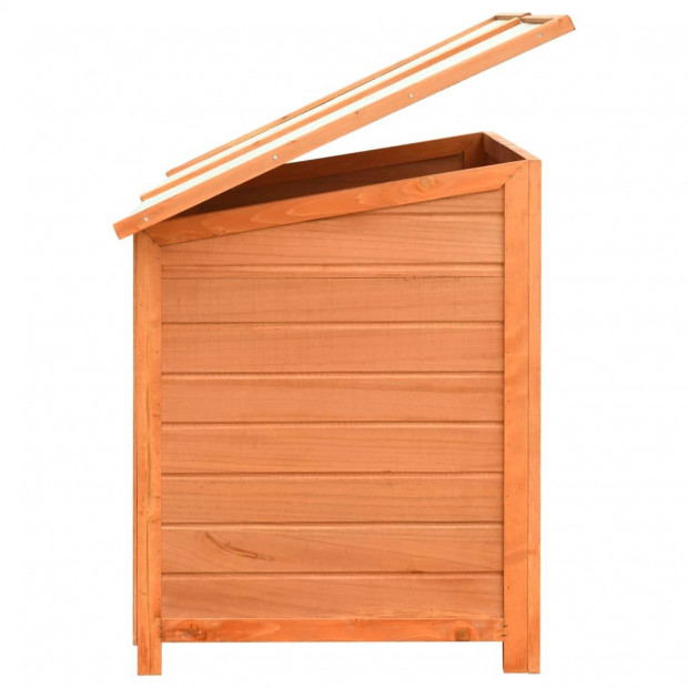Dog Cage Solid Pine & Fir Wood 120x77x86 Cm Image 7