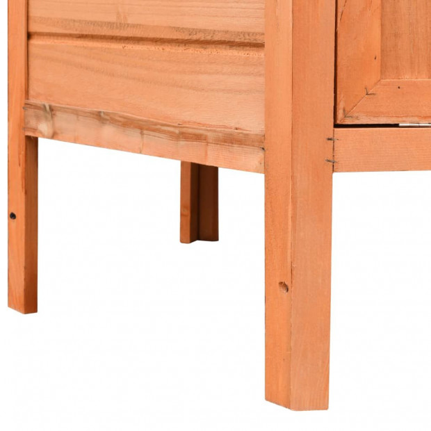 Chicken Cage Solid Pine & Fir Wood 126x117x125 Cm Image 6