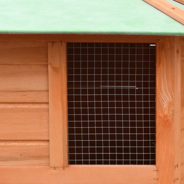 Chicken Cage Solid Pine & Fir Wood 126x117x125 Cm Image 8