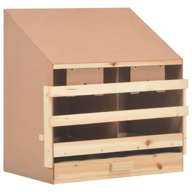 Chicken Laying Nest 2 Compartments 63x40x65 Cm Solid Pine Wood Image 3