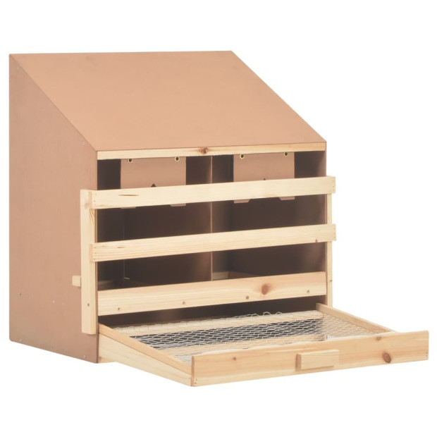 Chicken Laying Nest 2 Compartments 63x40x65 Cm Solid Pine Wood Image 4