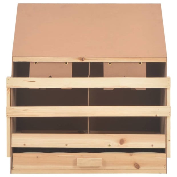 Chicken Laying Nest 2 Compartments 63x40x65 Cm Solid Pine Wood Image 6