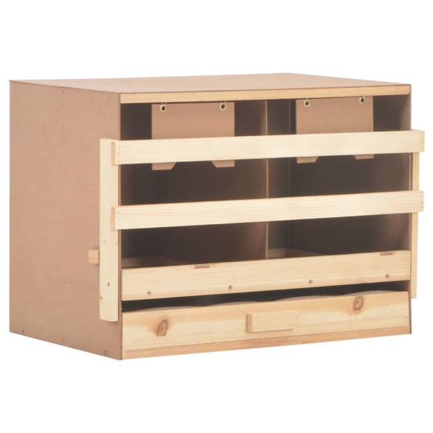 Chicken Laying Nest 2 Compartments 63x40x45 Cm Solid Pine Wood Image 3