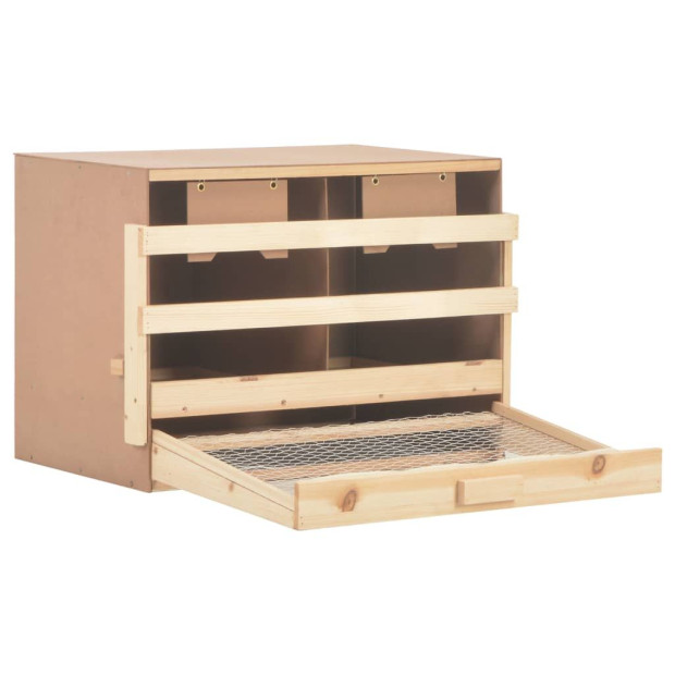 Chicken Laying Nest 2 Compartments 63x40x45 Cm Solid Pine Wood Image 4