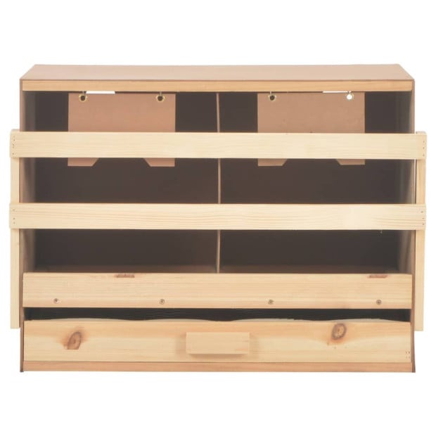 Chicken Laying Nest 2 Compartments 63x40x45 Cm Solid Pine Wood Image 6