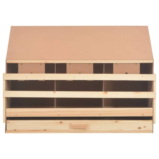 Chicken Laying Nest 3 Compartments 93x40x65 Cm Solid Pine Wood Image 6