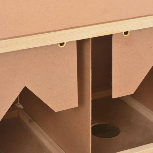 Chicken Laying Nest 3 Compartments 96x40x45 Cm Solid Pine Wood Image 2