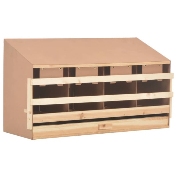 Chicken Laying Nest 4 Compartments 106x40x59 Cm Solid Pine Wood Image 2