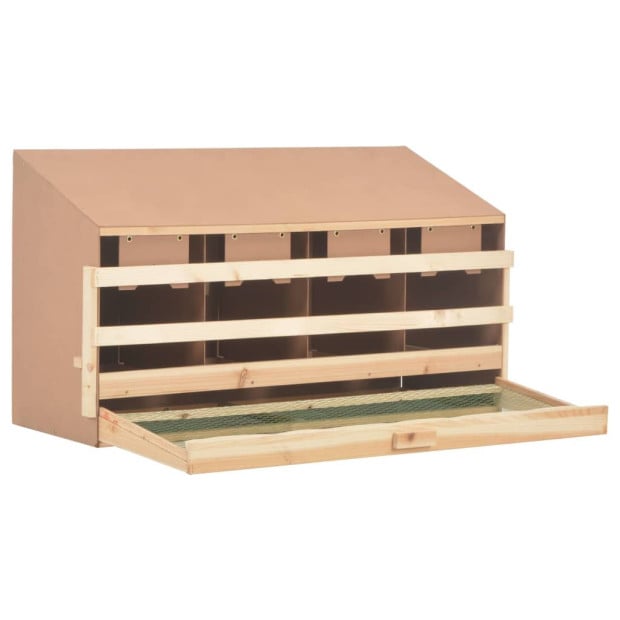 Chicken Laying Nest 4 Compartments 106x40x59 Cm Solid Pine Wood Image 3