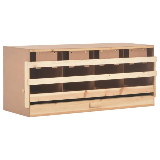 Chicken Laying Nest 4 Compartments 106x40x45 Cm Solid Pine Wood Image 2