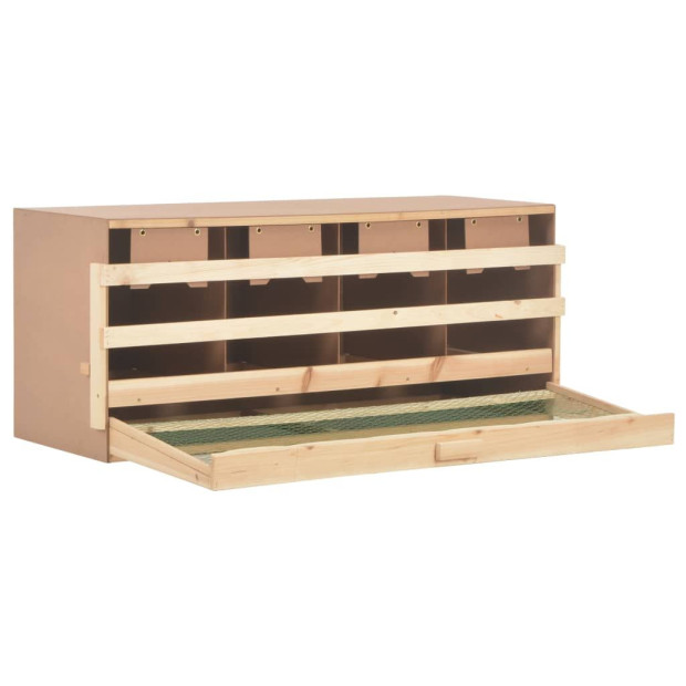 Chicken Laying Nest 4 Compartments 106x40x45 Cm Solid Pine Wood Image 3