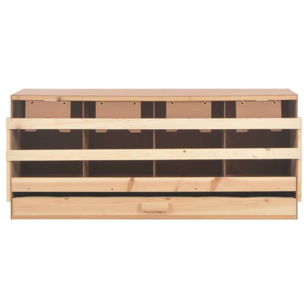 Chicken Laying Nest 4 Compartments 106x40x45 Cm Solid Pine Wood Image 5
