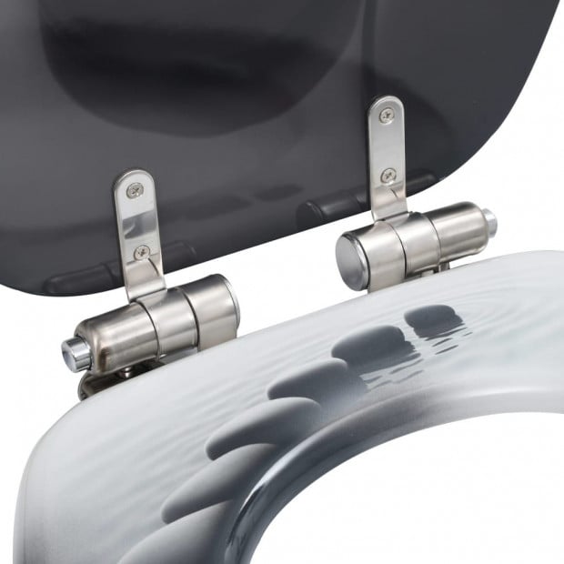Toilet Seat With Soft Close Lid Mdf Stones Design Image 6