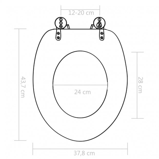 Toilet Seat With Soft Close Lid Mdf Old Wood Design Image 9