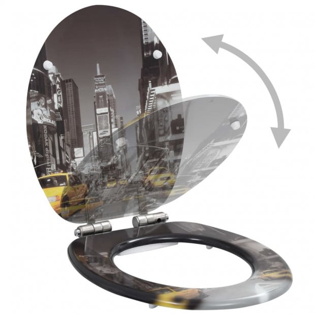 Toilet Seat With Soft Close Lid Mdf New York Design Image 2