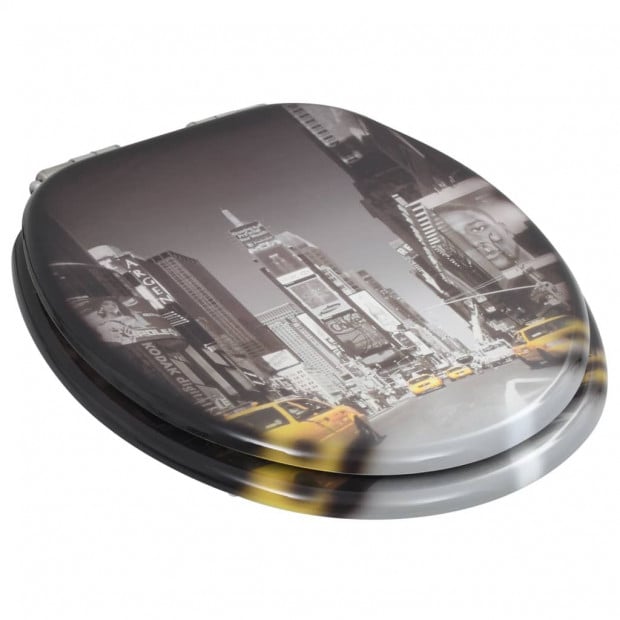 Toilet Seat With Soft Close Lid Mdf New York Design Image 3