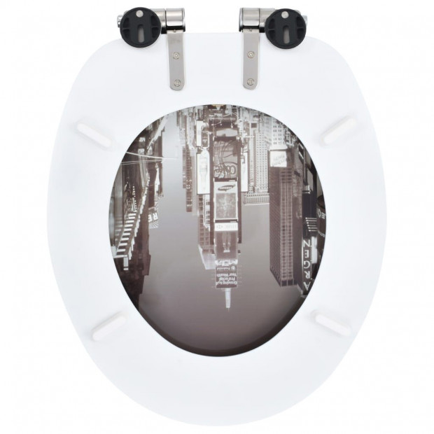 Toilet Seat With Soft Close Lid Mdf New York Design Image 5