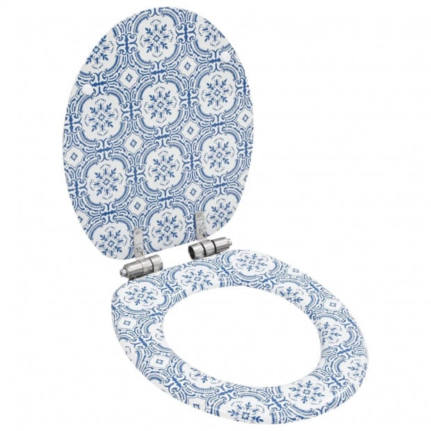 Toilet Seat With Soft Close Lid Mdf Porcelain Design