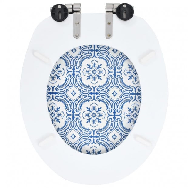 Toilet Seat With Soft Close Lid Mdf Porcelain Design Image 5