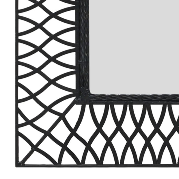 Garden Wall Mirror Arched 60x110 Cm Black Image 4