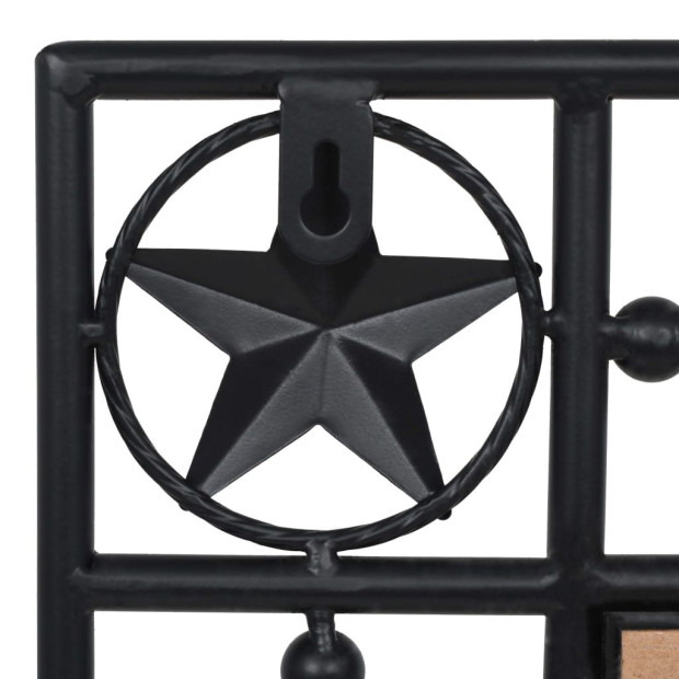 Garden Wall Mirror Rectangular 60x110 Cm Black Image 5