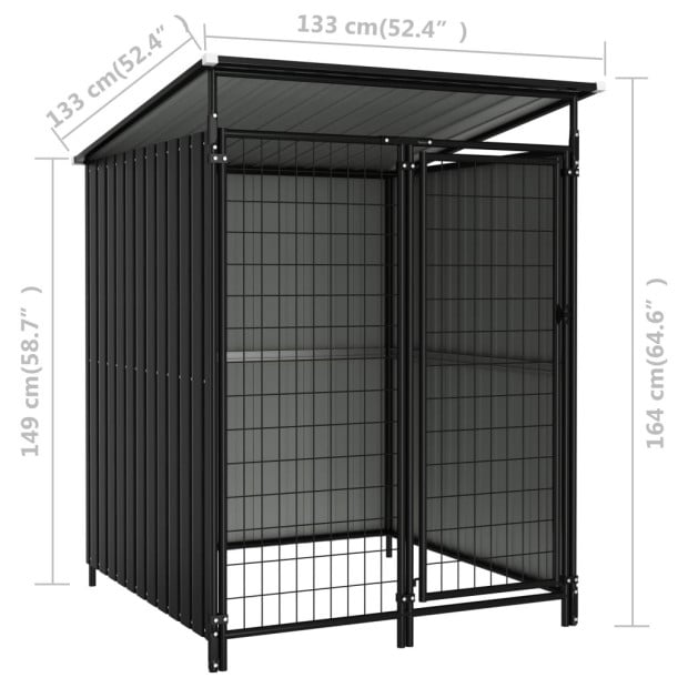 Outdoor Dog Kennel 133x133x163 Cm Image 8