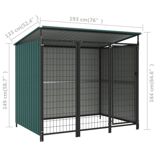 Outdoor Dog Kennel 193x133x163 Cm Image 8