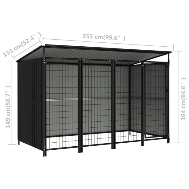 Outdoor Dog Kennel 253x133x163 Cm Image 8