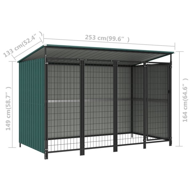 Outdoor Dog Kennel 253x133x163 Cm Image 8