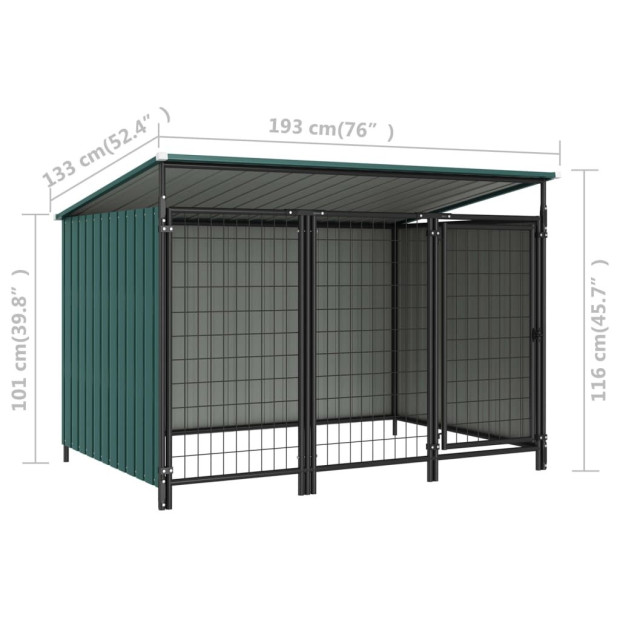 Outdoor Dog Kennel 193x133x113 Cm Image 8