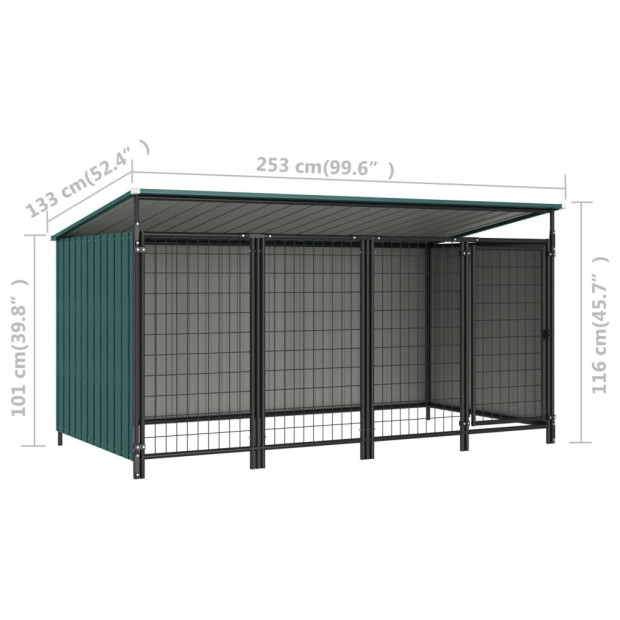 Outdoor Dog Kennel 253x133x113 Cm Image 8
