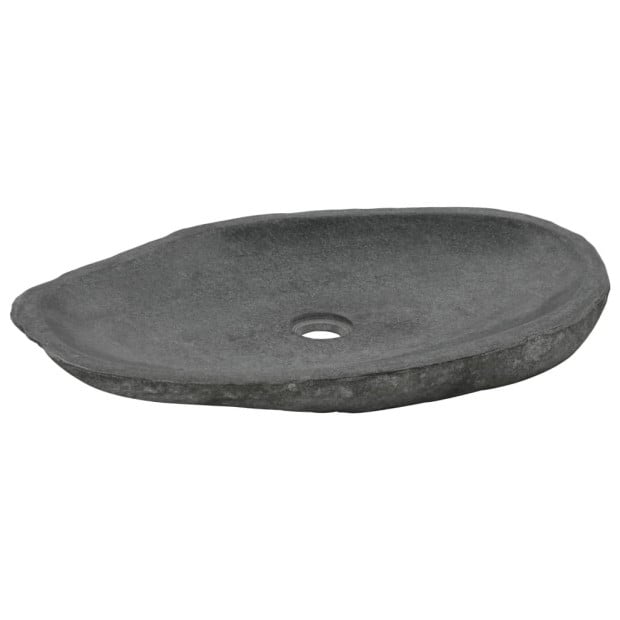 Wash Basin River Stone Oval 60-70x38-45x6 Cm Image 2