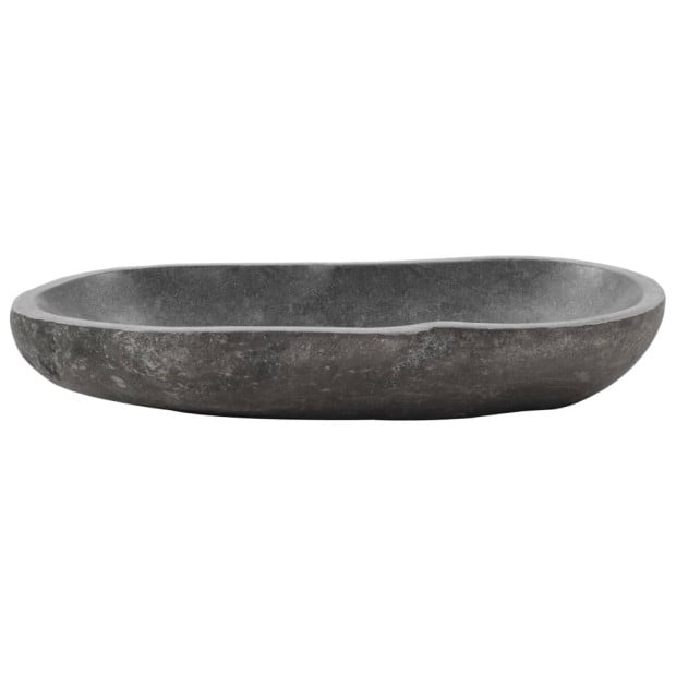 Wash Basin River Stone Oval 60-70x38-45x12 Cm Image 4