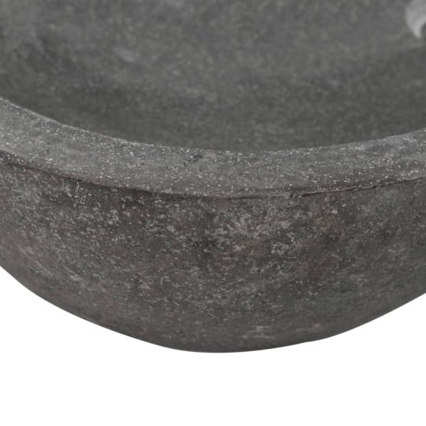 Wash Basin River Stone Oval 60-70x38-45x12 Cm Image 7
