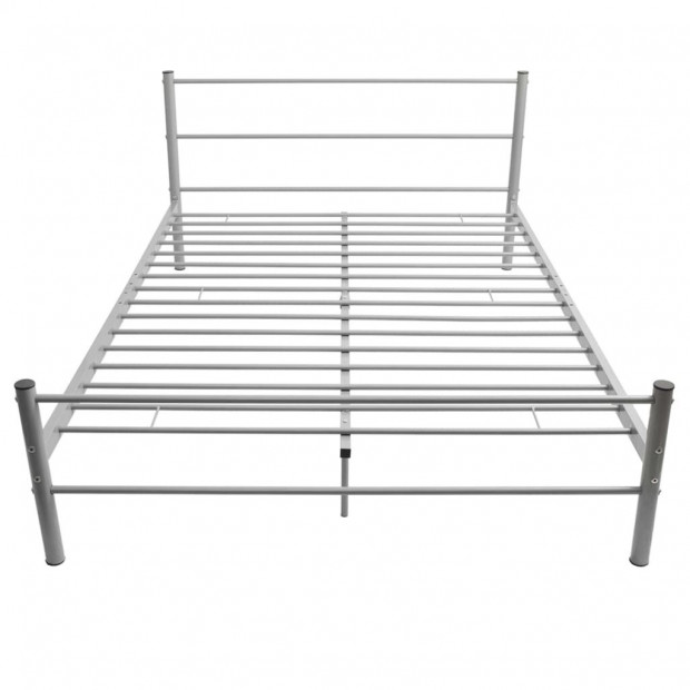 Bed Frame Grey Metal Double Size Image 3