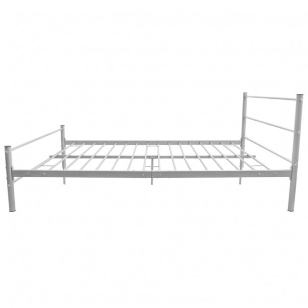 Bed Frame Grey Metal Double Size Image 4