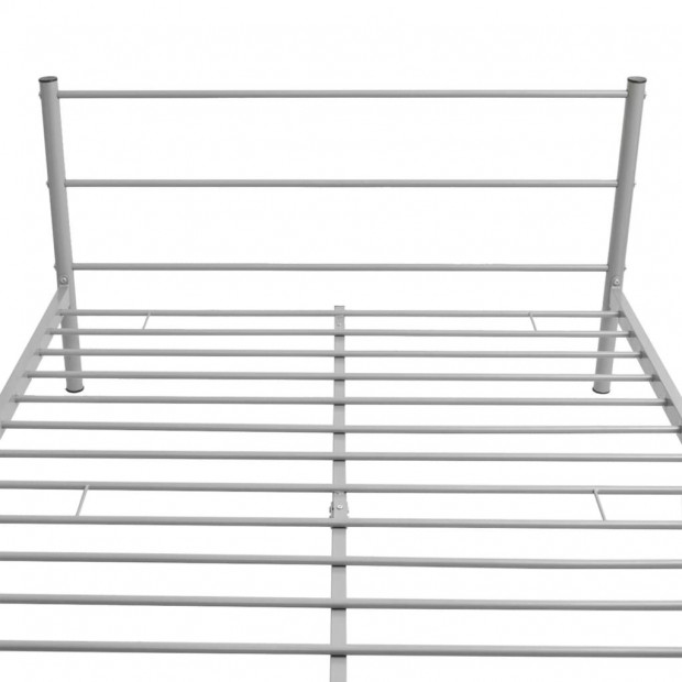 Bed Frame Grey Metal Double Size Image 5
