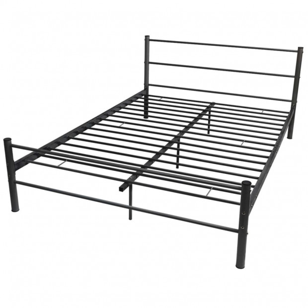 Bed Frame Black Metal Double Size Image 2