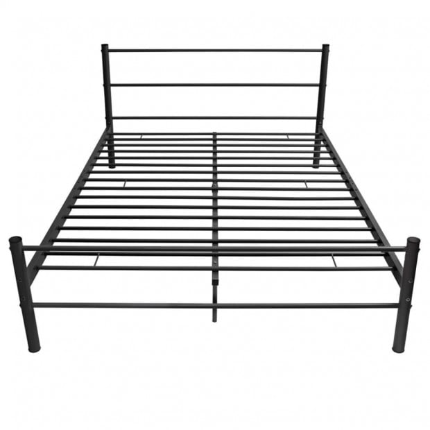 Bed Frame Black Metal Double Size Image 3
