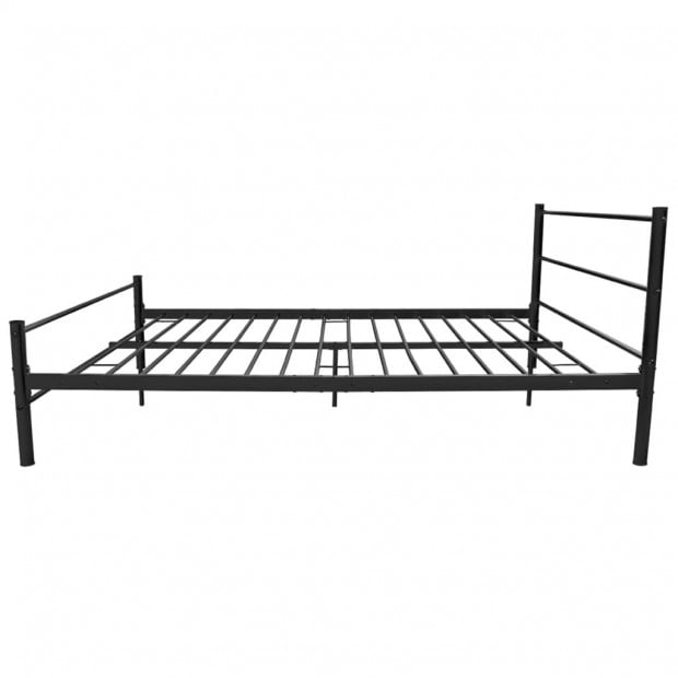 Bed Frame Black Metal Double Size Image 4