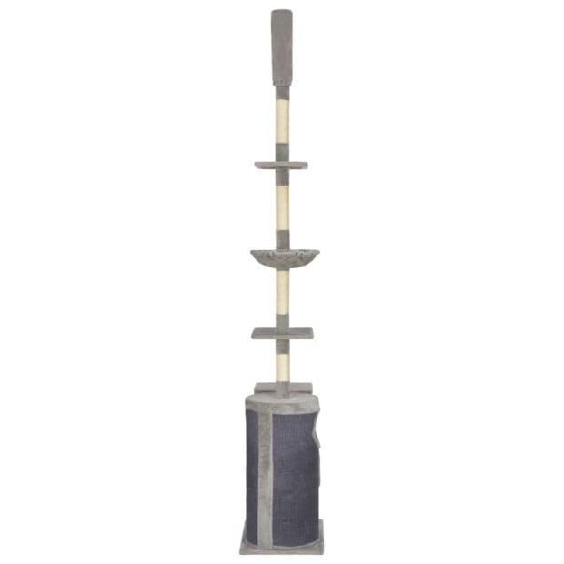 Cat Tree With Sisal Scratching Posts Grey 260 Cm Image 3