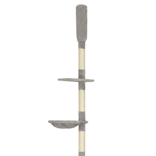 Cat Tree With Sisal Scratching Posts Grey 260 Cm Image 4