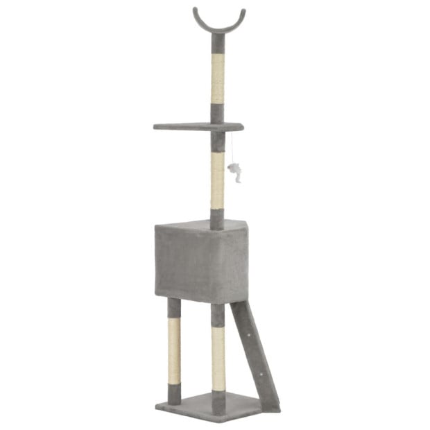 Cat Tree With Sisal Scratching Post Grey 180 Cm Image 3