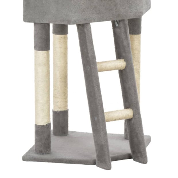 Cat Tree With Sisal Scratching Post Grey 180 Cm Image 6